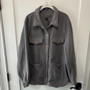 Blank nyc fleece shirt jacket